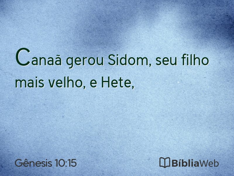 Gênesis 10:15 em imagem para compartilhar