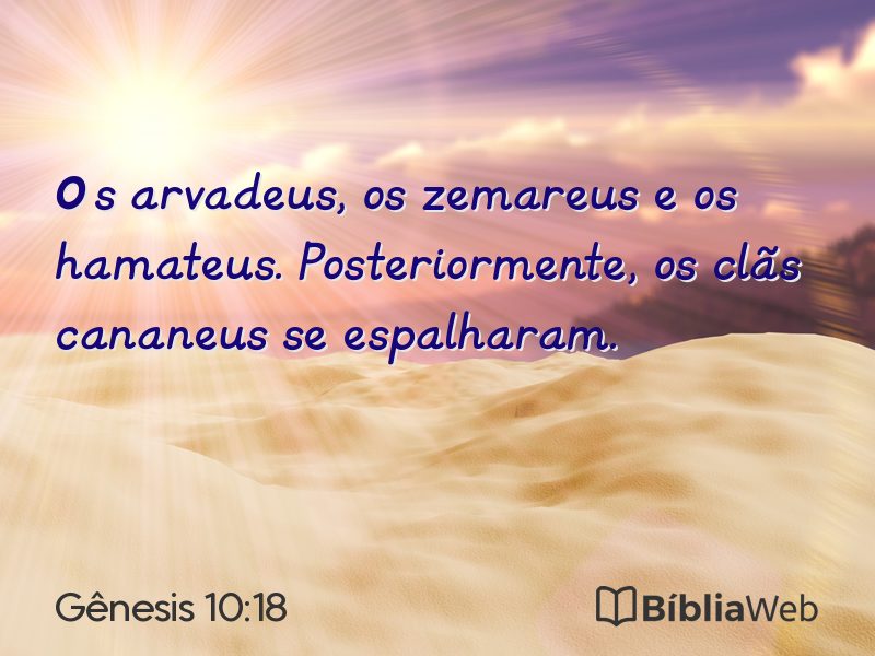 Gênesis 10:18 em imagem para compartilhar
