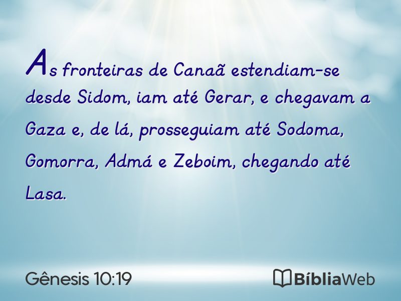 Gênesis 10:19 em imagem para compartilhar