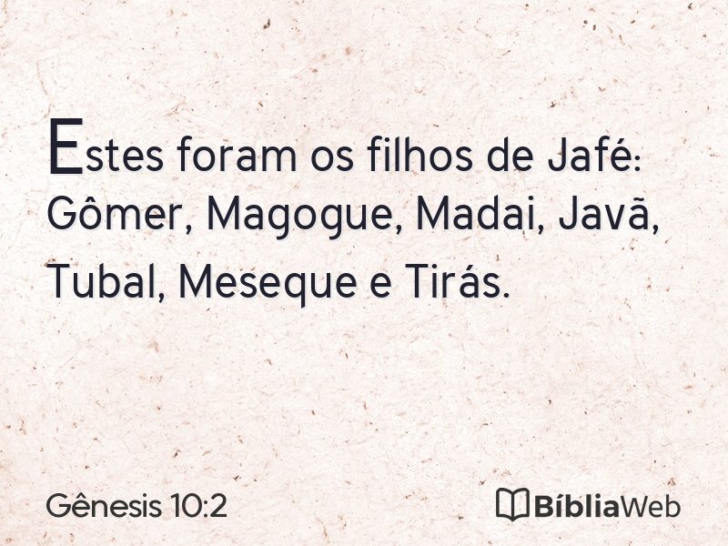 Gênesis 10:2 em imagem para compartilhar