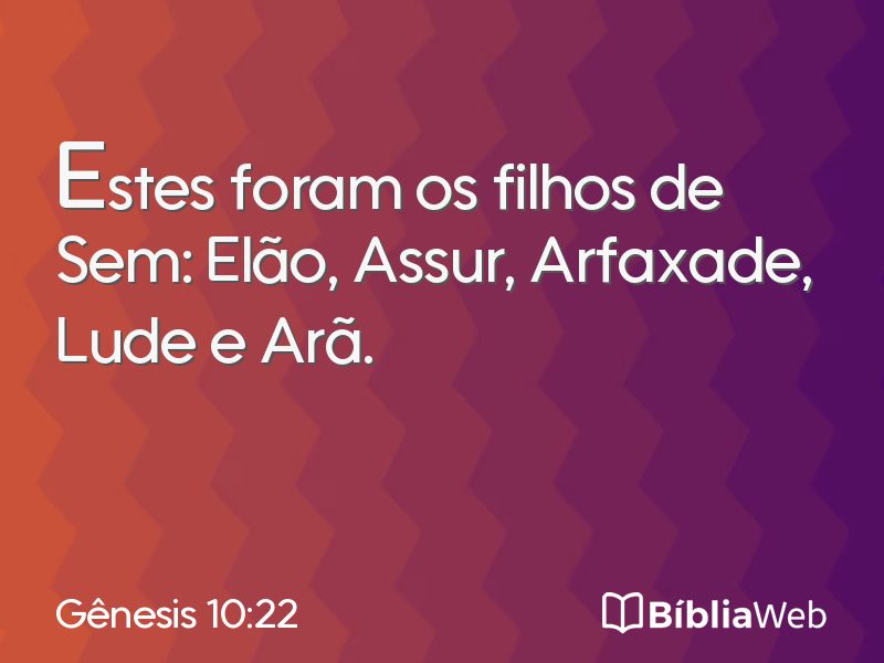Gênesis 10:22 em imagem para compartilhar