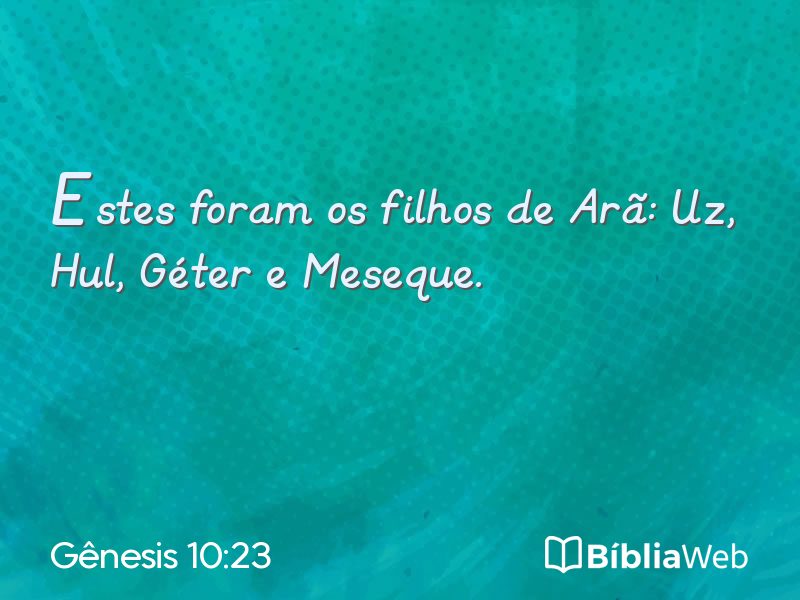 Gênesis 10:23 em imagem para compartilhar