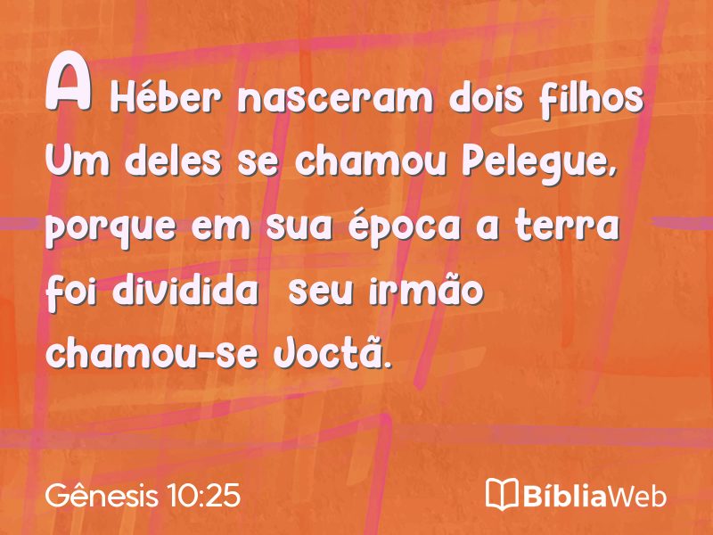 Gênesis 10:25 em imagem para compartilhar