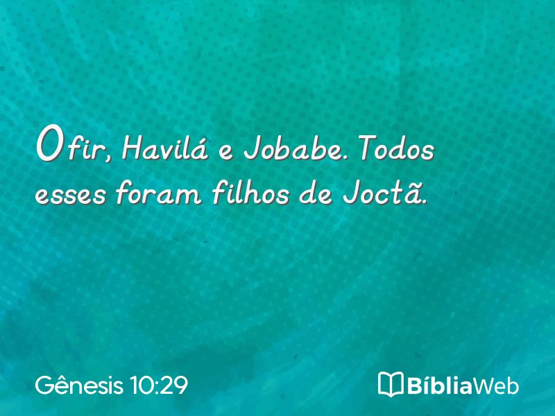 Gênesis 10:29 em imagem para compartilhar