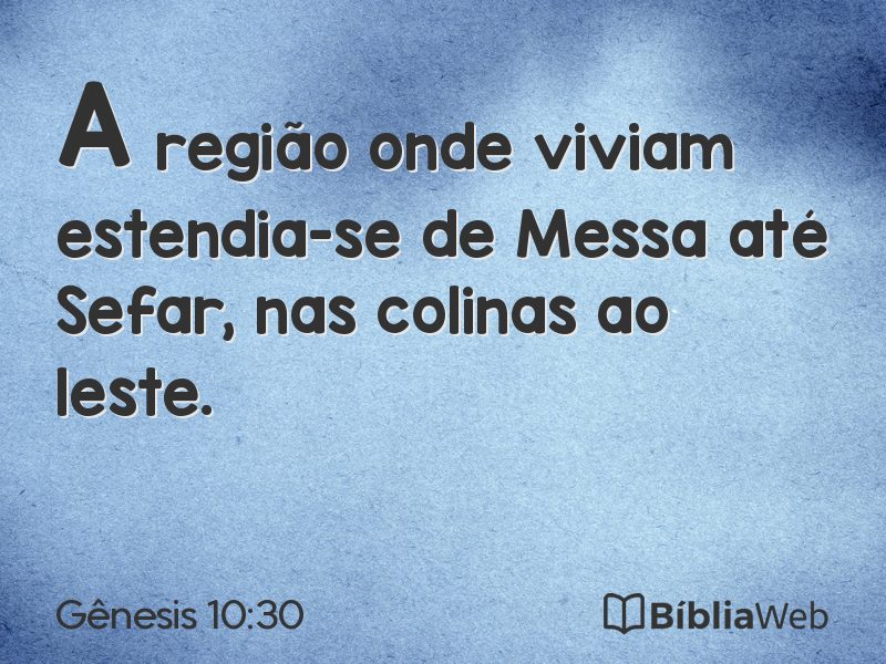 Gênesis 10:30 em imagem para compartilhar