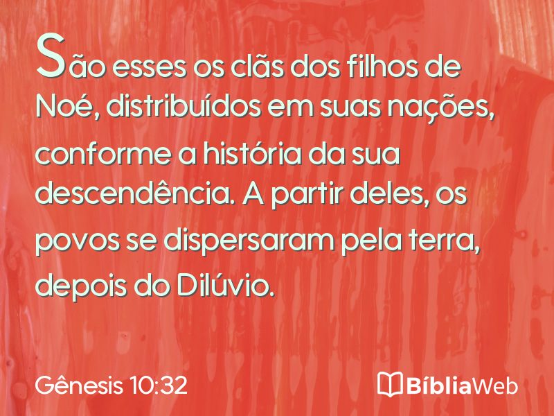 Gênesis 10:32 em imagem para compartilhar