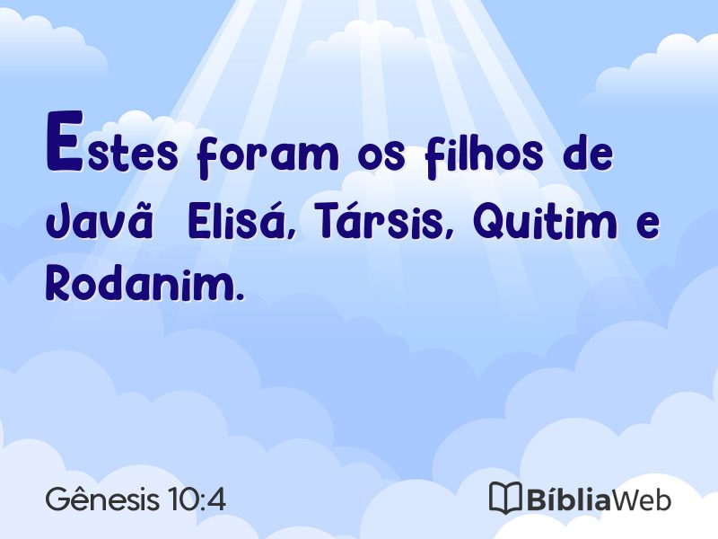 Gênesis 10:4 em imagem para compartilhar