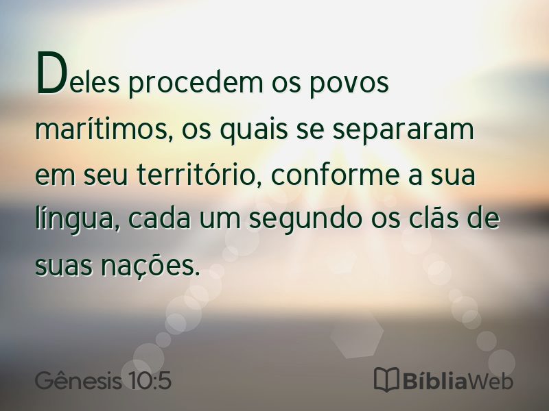 Gênesis 10:5 em imagem para compartilhar