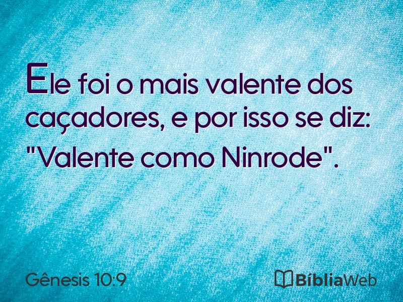 Gênesis 10:9 em imagem para compartilhar