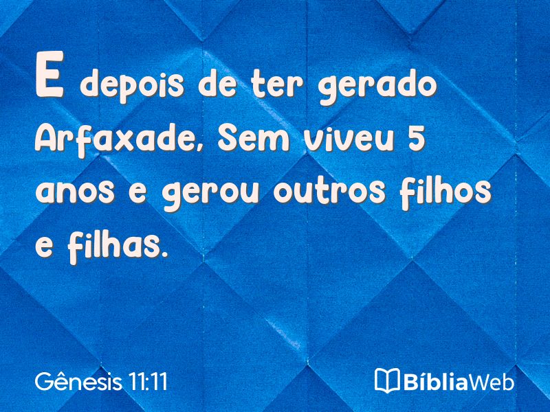 Gênesis 11:11 em imagem para compartilhar