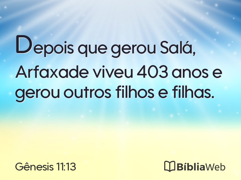 Gênesis 11:13 em imagem para compartilhar