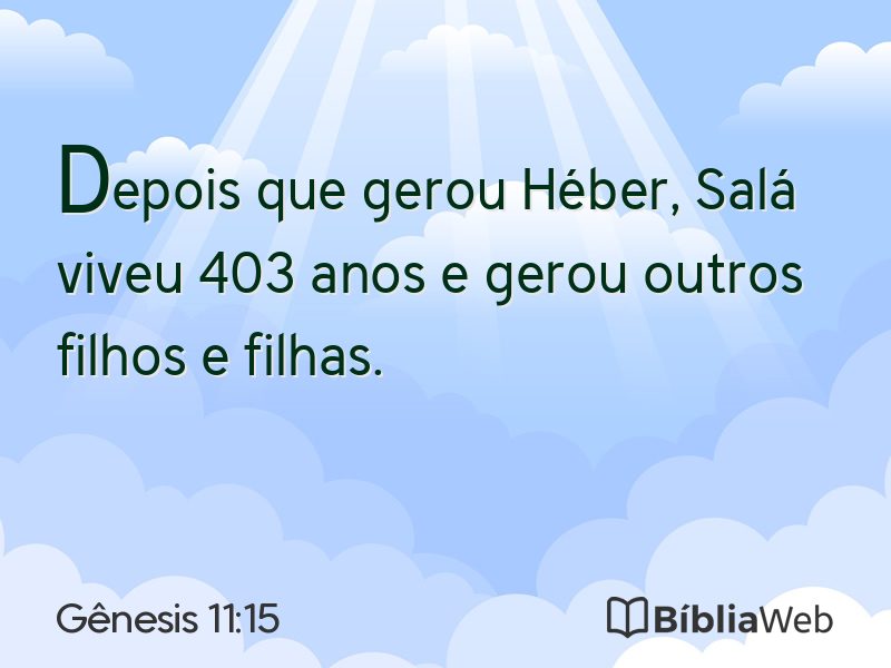 Gênesis 11:15 em imagem para compartilhar
