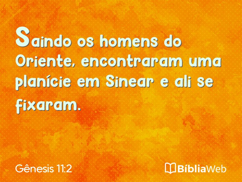 Gênesis 11:2 em imagem para compartilhar