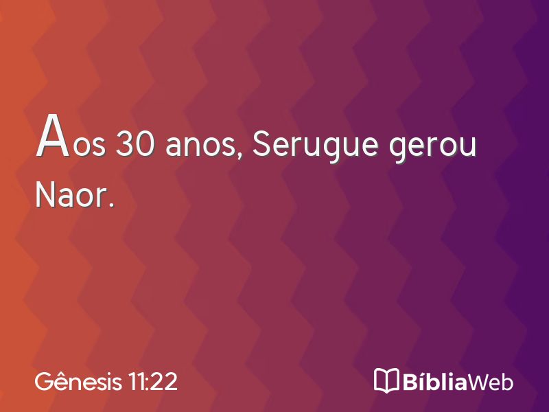 Gênesis 11:22 em imagem para compartilhar