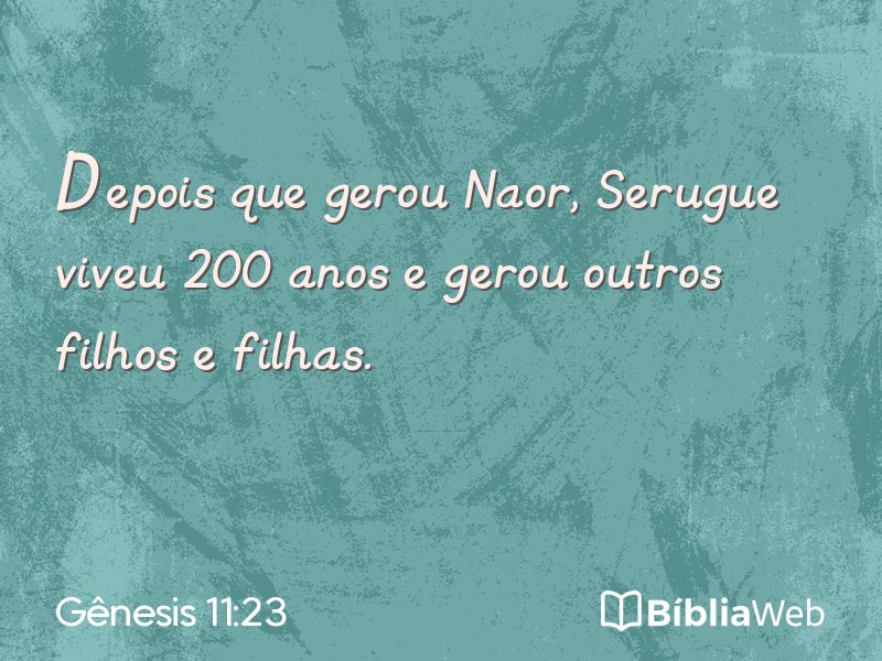Gênesis 11:23 em imagem para compartilhar