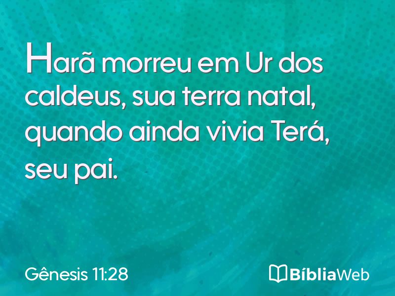 Gênesis 11:28 em imagem para compartilhar