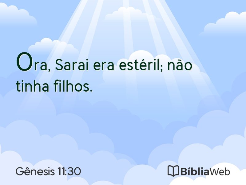 Gênesis 11:30 em imagem para compartilhar