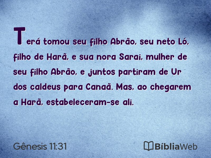 Gênesis 11:31 em imagem para compartilhar