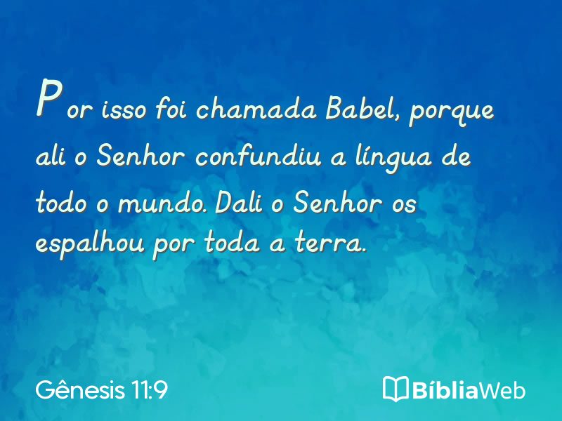 Gênesis 11:9 em imagem para compartilhar