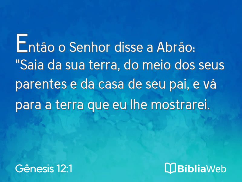 Gênesis 12:1 em imagem para compartilhar