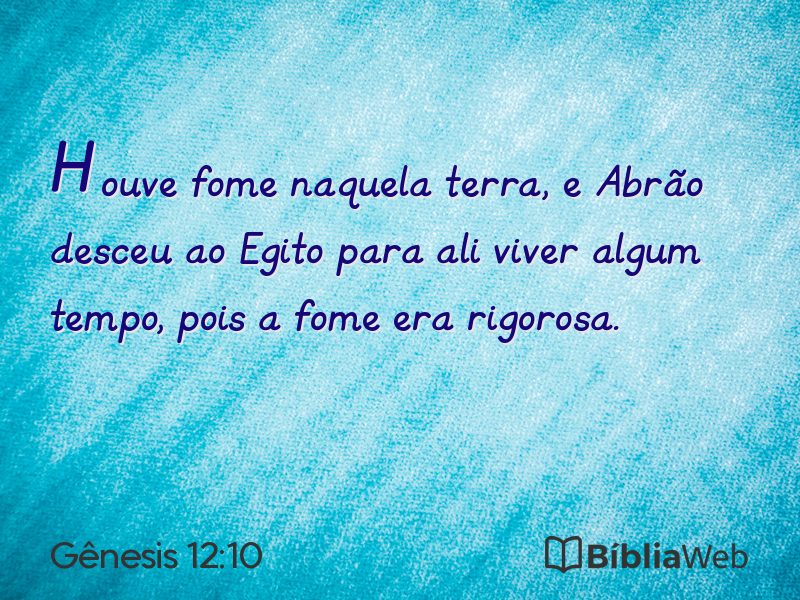 Gênesis 12:10 em imagem para compartilhar