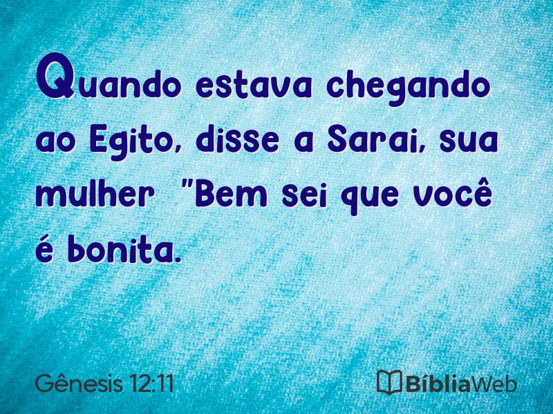 Gênesis 12:11 em imagem para compartilhar