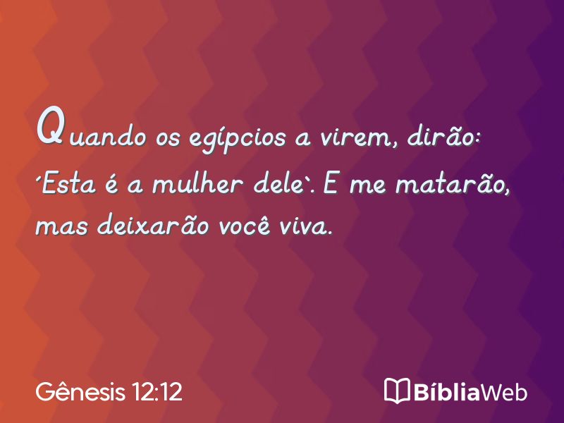 Gênesis 12:12 em imagem para compartilhar