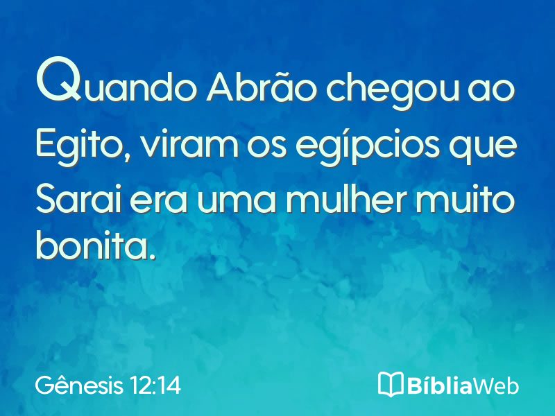 Gênesis 12:14 em imagem para compartilhar