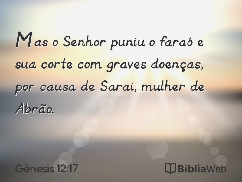 Gênesis 12:17 em imagem para compartilhar