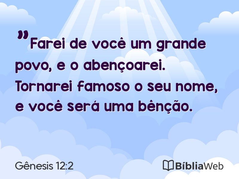 Gênesis 12:2 em imagem para compartilhar
