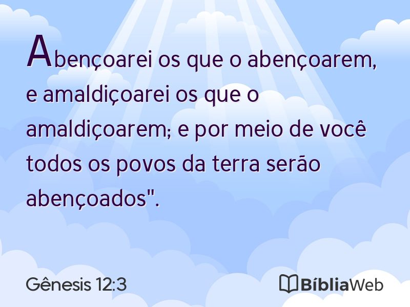 Gênesis 12:3 em imagem para compartilhar