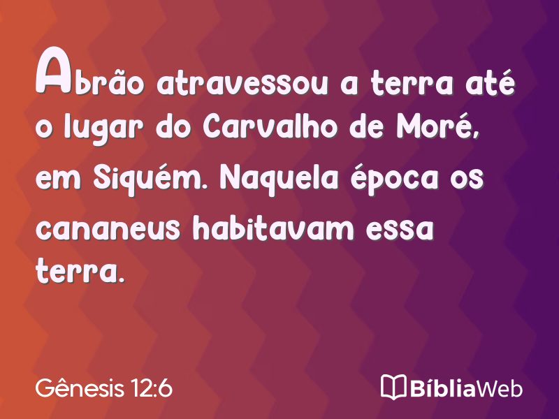 Gênesis 12:6 em imagem para compartilhar