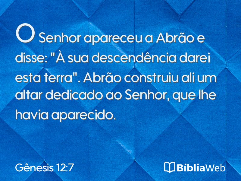 Gênesis 12:7 em imagem para compartilhar