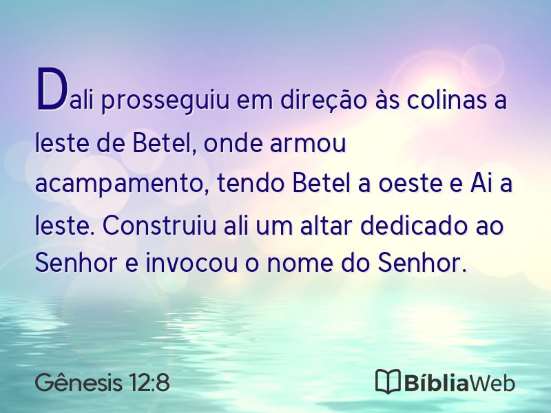 Gênesis 12:8 em imagem para compartilhar