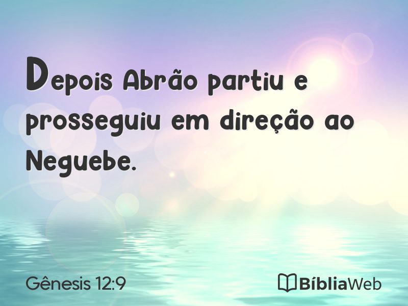 Gênesis 12:9 em imagem para compartilhar
