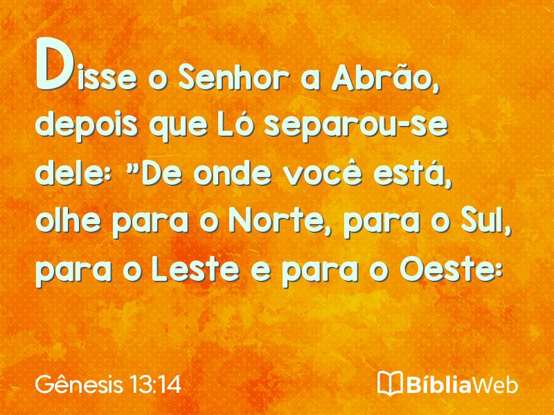 Gênesis 13:14 em imagem para compartilhar