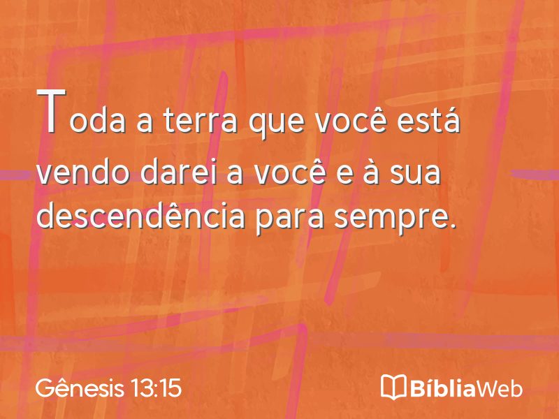 Gênesis 13:15 em imagem para compartilhar