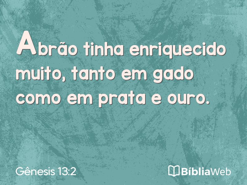 Gênesis 13:2 em imagem para compartilhar