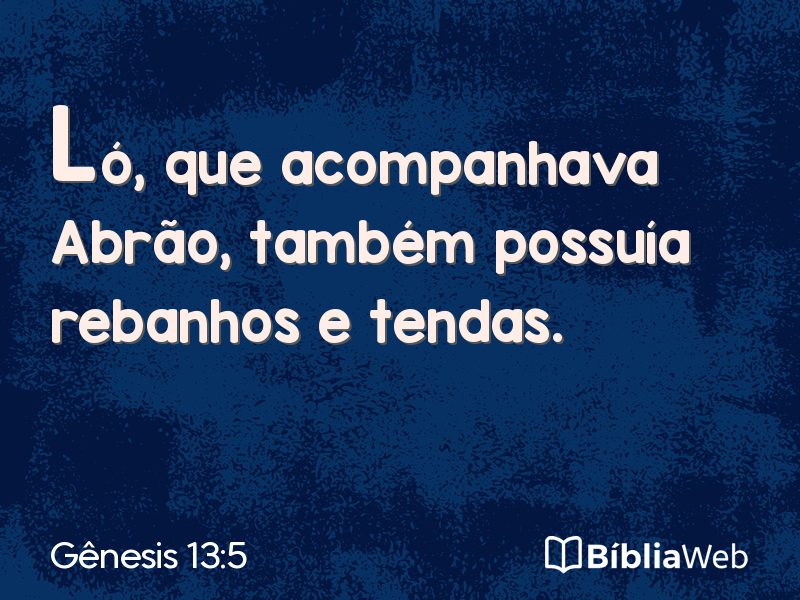 Gênesis 13:5 em imagem para compartilhar
