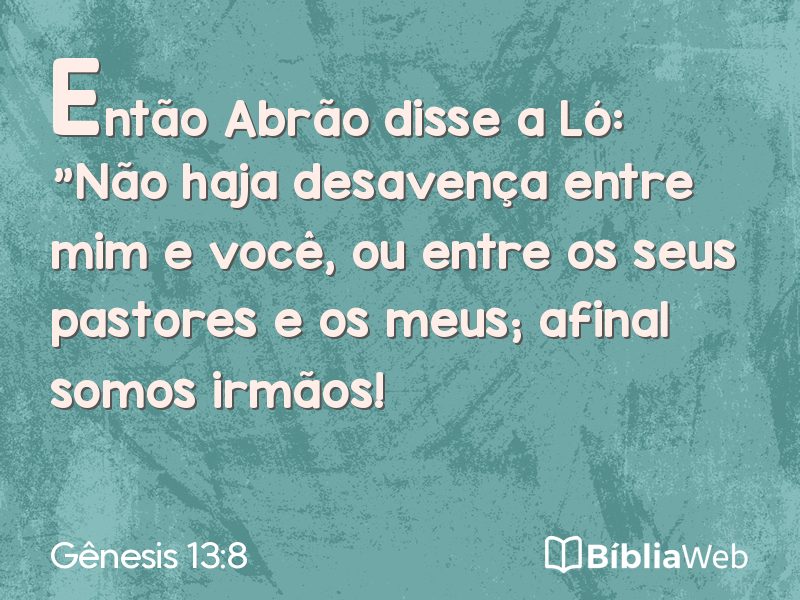 Gênesis 13:8 em imagem para compartilhar