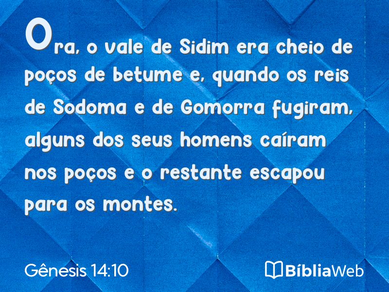 Gênesis 14:10 em imagem para compartilhar