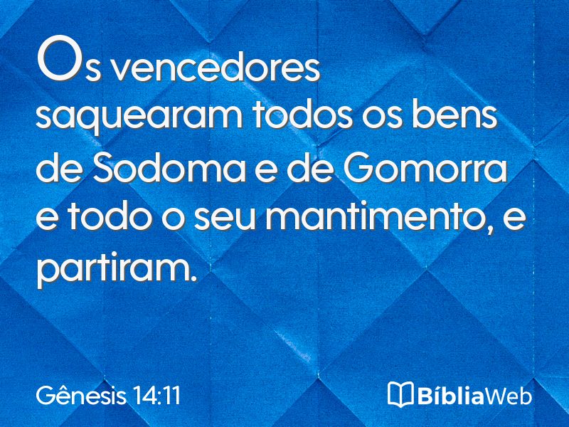 Gênesis 14:11 em imagem para compartilhar