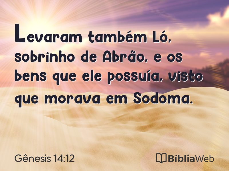 Gênesis 14:12 em imagem para compartilhar