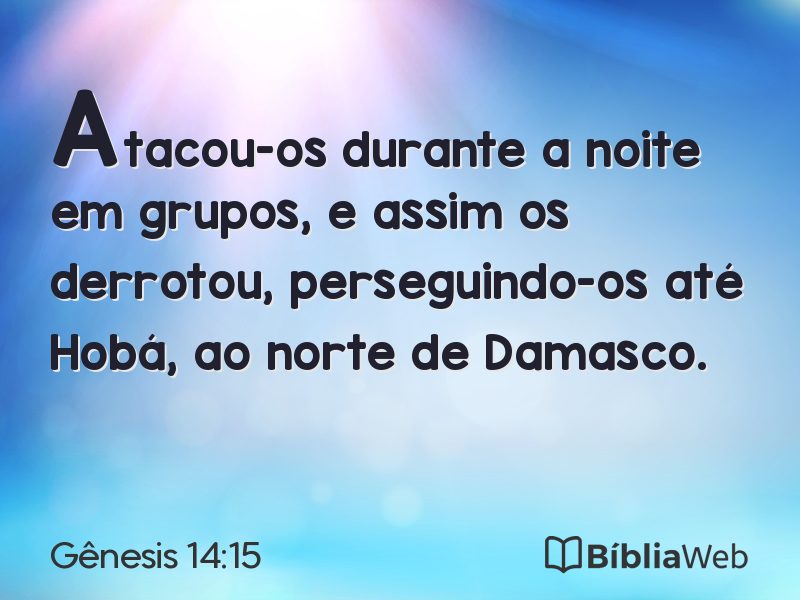 Gênesis 14:15 em imagem para compartilhar