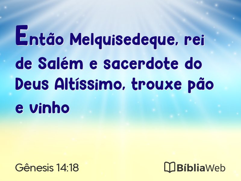 Gênesis 14:18 em imagem para compartilhar