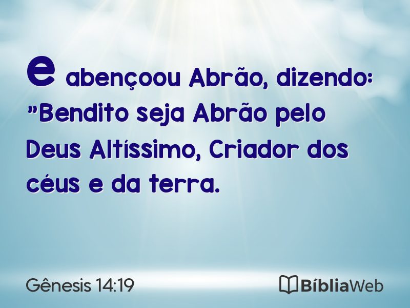Gênesis 14:19 em imagem para compartilhar