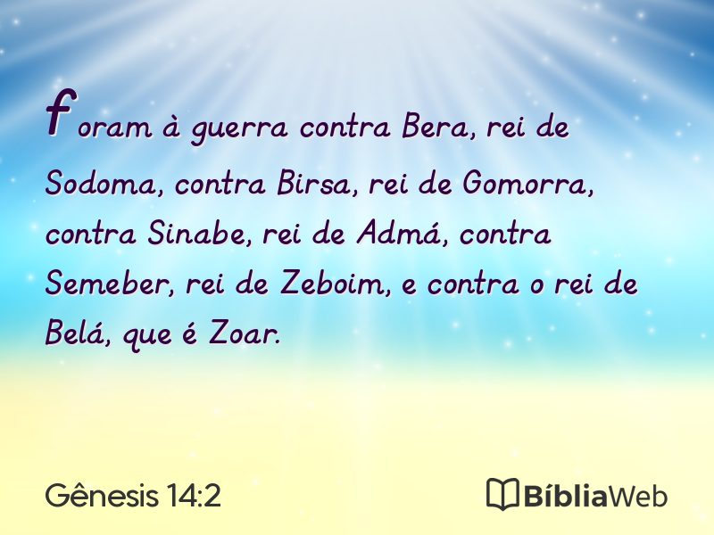 Gênesis 14:2 em imagem para compartilhar