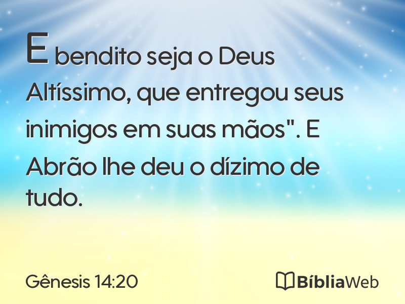 Gênesis 14:20 em imagem para compartilhar