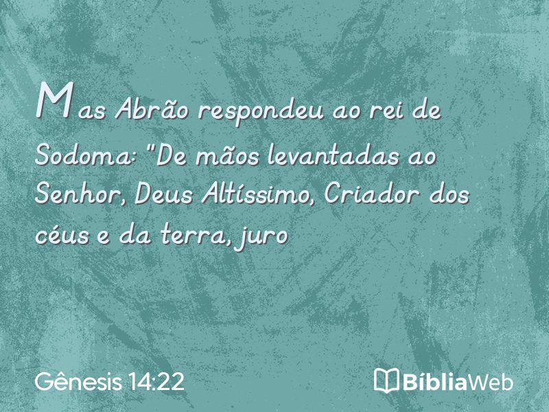 Gênesis 14:22 em imagem para compartilhar