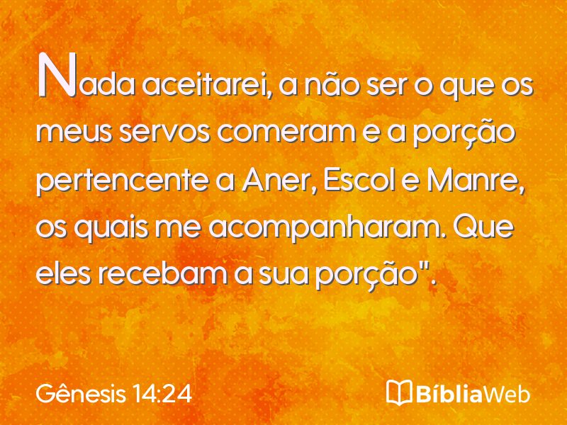 Gênesis 14:24 em imagem para compartilhar